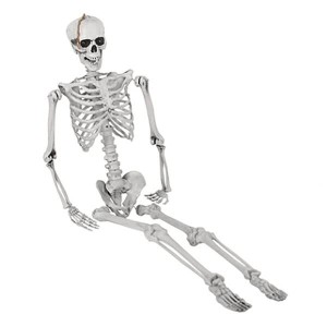 ハロウィン 骸骨 ガイコツ 骨 等身大 置物 約165cm ホラー リアル 本格的 誕生日 飾り付け 室内 置物 仮装 クリスマス用品 怖い 恐怖 ス