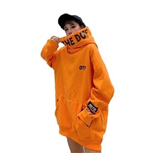 オレンジ_Free Size [AiO JAPAN] パーカー OYYビッグフードパーカー オレンジ 韓国ファッション おしゃれ 服 フード付き ペア お揃い プ