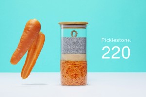【新商品】Picklestone220 次世代漬物石 ガラス製ポット ご家庭で気軽にお漬物 食材を入れて塩を振るだけ 冷蔵庫のポケットにぴったり 合