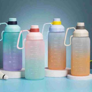 大容量 1800ml 水筒 スポーツウォーターボトル かわいい スリム おしゃれ 旅行 漏れ防止 耐久性 アウトドア用ウォーターボトル