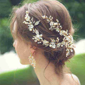 ヘアクリップ 単品 ヘアアクセサリー 髪飾り ブライダル フェイクパール ビジュー ビーズ フラワー お花 大ぶり 大きめ 存在感 植物 きれ