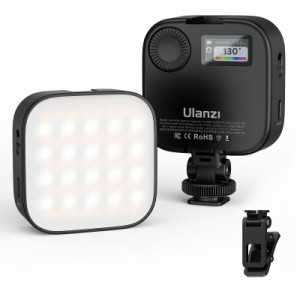 Ulanzi U60 LEDビデオライト 小型 金属クリップ付き クイックリリース 360°RGB 2500-9000K色温度 輝度調整 250