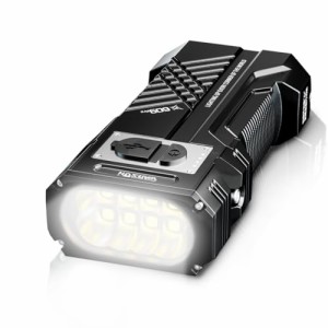 Warsun X609pro懐中電灯 強力 超高輝度  ハンディライト 爆光 Type-C USB充電式 LED 白&赤色灯 COB作業灯 IP