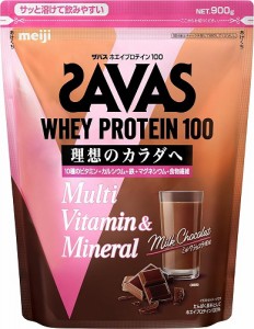 ザバスSAVAS ホエイプロテイン100 ミルクショコラ風味 900g 明治