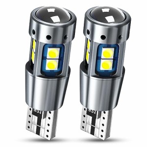 T10 LED ホワイト 爆光 12V 24V ポジションランプ ルームランプ CANBUS キャンセラー内蔵 無極性 レンズ付き 3030