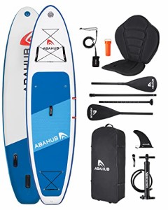 Abahub sup ボード インフレータブル パドルボード 長320cm 幅78cm 厚15cm 耐荷重量150kg 調整可能なパドル付き ブ