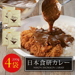 【クリックポスト送料無料】食研カレー 1袋200g【4袋セット】 【常温便】日本食研カレー  カレー レトルト レトルト食品 カレー レトルト