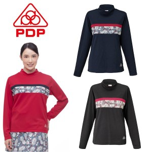 PDP ピーディーピー テニスウェア レディース 長袖 ハイネック ロングスリーブ ゲームシャツ Tシャツ PTW-2105