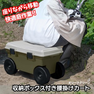 収納BOX付 フィールドカート 腰掛カート 51ｃｍ 庭 家庭菜園 農作業 愛車 車 お手入れ ガーデニング 園芸 剪定 菜園 収穫 種まき 草取り 