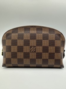 LOUIS VUITTON ルイ・ヴィトン  化粧ポーチ ダミエキャンバス ブラウン 【中古】