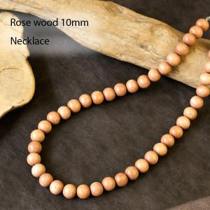 数珠 ネックレス メンズ 木 木製 ウッド 10mm ローズウッド 数珠ネックレス 木製 数珠 アクセサリー シンプル ウッド 渋い かっこいい お