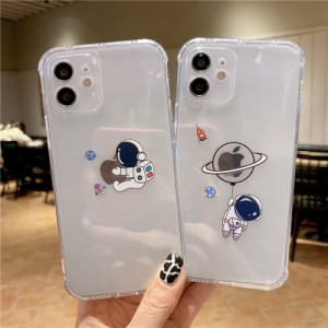 宇宙飛行士 iPhoneケース 7~13 l 宇宙 惑星 シンプル イラスト 可愛い スマホケース 韓国っぽ