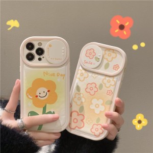 iPhoneケース お花 フラワー l オレンジ カラフル シリコンケース かわいい キュート 大人女子 スマホケース 韓国