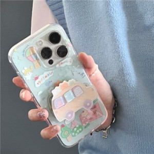 iPhoneケース ピクニック バス l  かわいい キュート 大人可愛い 韓国 スマホケース