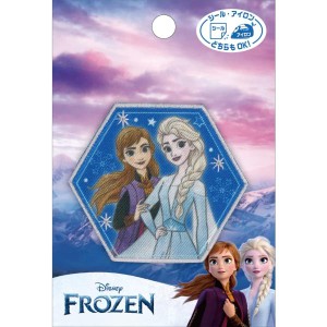 ディズニー プリンセス アナと雪の女王 アナ ・ エルサ ワッペン シール ・ アイロン 両用接着 MY6501-MY520