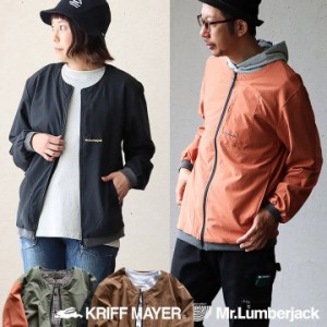 KRIFF MAYER Mr.Lumberjack KRIFF MAYER クリフメイヤー コラボ マウンテンパーカー 暖かい 裏フリース ストレッチ ナイロン 着痩せ メン