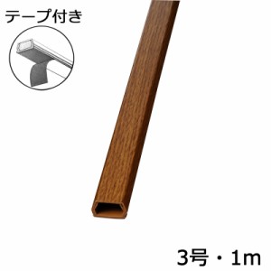 配線モール 3号 木目 オーク 1m テープ付き 1本_DZ-WMT31WK 00-4525