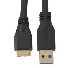 USB3.0ケーブル TypeA/MicroB 1m 黒｜PC-N2052 05-2052 オーム電機