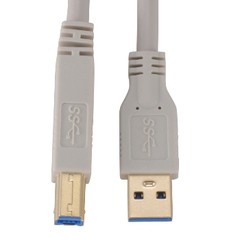 USB3.0ケーブル TypeA/TypeB 3m 白｜PC-N2058 05-2058 オーム電機