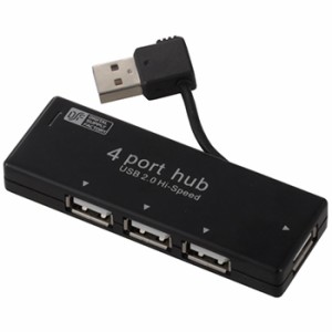 USBハブ 4ポート 収納式 ブラック PC-SH4PS1-K 01-3502