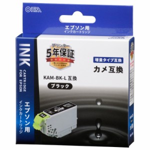 エプソン互換インク カメ 増量タイプ ブラック_INK-EKAMXL-BK 01-3876 オーム電機