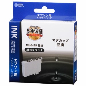 エプソン互換インク マグカップ 顔料ブラック｜INK-EMUG-BK 01-3946 オーム電機