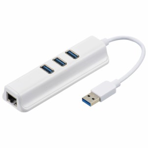 GigaLANアダプター USB3.2Gen1ハブ｜PC-SH3PL09-W 01-3977 オーム電機