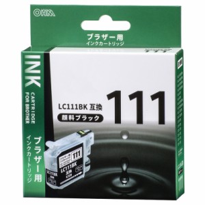 ブラザー互換インク LC111BK 顔料ブラック_INK-B111B-BK 01-4182 オーム電機