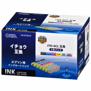 エプソン互換インク イチョウ ITH-6CL 6色入_INK-EITHB-6P 01-4307 オーム電機