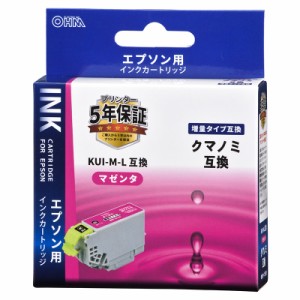 エプソン互換インク クマノミ KUI-M-L マゼンタ_INK-EKUILB-M 01-4315 オーム電機