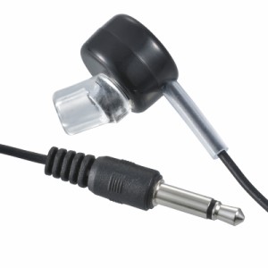AudioComm 片耳モノラルイヤホン φ3.5ミニプラグ 3m ブラック_EAR-B353-K 03-3169 オーム電機