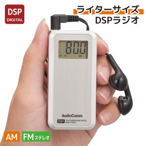 AudioComm ライターサイズDSPラジオ｜RAD-P100Z 03-5016 オーム電機