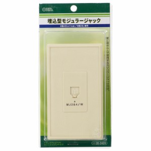 モジュラージャック 埋込型 6極4芯（NTT仕様）/6極2芯兼用_TP-3424 05-3424 オーム電機