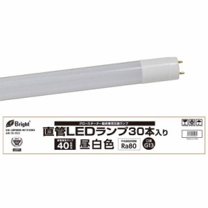 直管LEDランプ 40形相当 G13 昼白色 グロースタータ器具専用 片側給電仕様 30本入｜LDF40SS･N/17/23K3 06-0923 オーム電機