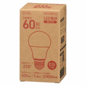 LED電球 E26 60形相当 電球色 密閉型器具対応｜LDA7L-G AG56 06-3153 オーム電機