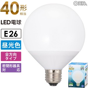 LED電球 ボール電球形 E26 40形相当 昼光色｜LDG4D-G AG51 06-3163 オーム電機