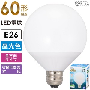 LED電球 ボール電球形 E26 60形相当 昼光色｜LDG7D-G AG51 06-3166 オーム電機