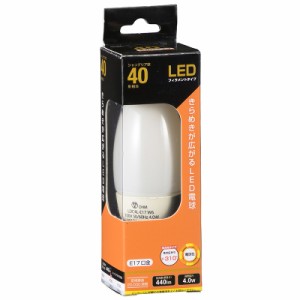 LED電球 フィラメント シャンデリア球 E17 40形 電球色 ホワイト 全方向｜LDC4L-E17 W6 06-3472 OHM