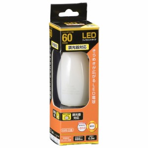 LED電球 フィラメント シャンデリア球 E26 60形 調光器対応 電球色 ホワイト 全方向｜LDC6L/D W6 06-3496 OHM