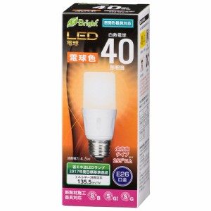 LED電球 T形 E26 40形相当 電球色_LDT5L-G IS21 06-3609