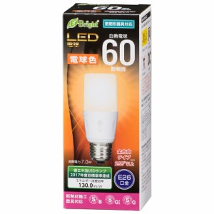 LED電球 T形 E26 60形相当 電球色_LDT7L-G IS21 06-3611
