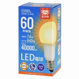 LED電球 E26 60形相当 電球色｜LDA8L-G AG6 06-3673 オーム電機