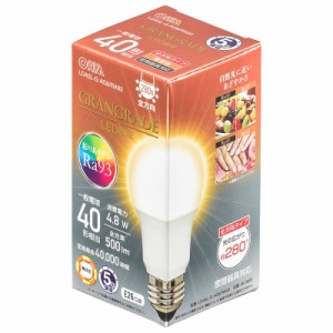 LED電球 E26 40形相当 電球色｜LDA5L-G AG6/RA93 06-3855 オーム電機