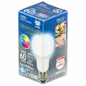 LED電球 E26 60形相当 昼光色｜LDA8D-G AG6/RA93 06-3863 オーム電機