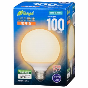 LED電球 ボール電球形 E26 100形 電球色 全方向｜LDG11L-G AG24 06-4400 オーム電機