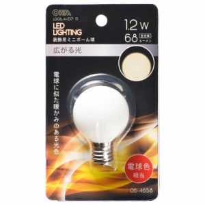 LED電球 ミニボール電球形 E17/1.2W 電球色｜LDG1L-H-E17 15 06-4658 OHM オーム電機