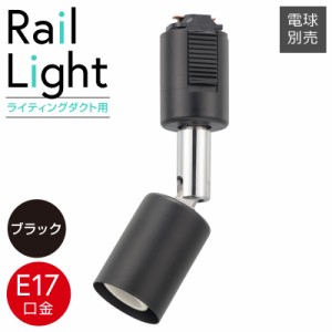 レールライト ライティングダクト用 E17口金 ブラック｜ORL-E1701-K 06-5004 オーム電機