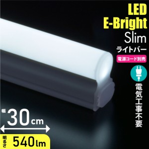 LEDイーブライトスリムライトバー 300mm 昼光色 連結用兼用｜LT-FLE300D-HL 06-5108 オーム電機