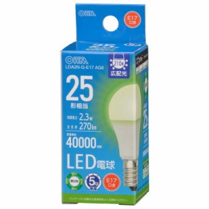 LED電球小形 E17 25形相当 昼白色 密閉器具対応 断熱材施工器具対応｜LDA2N-G-E17 AG6 06-5534 オーム電機