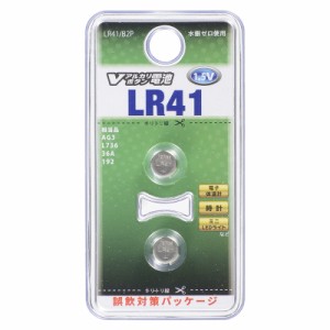 OHM Vアルカリ ボタン電池 2個入 LR41/B2P 07-9976 オーム電機